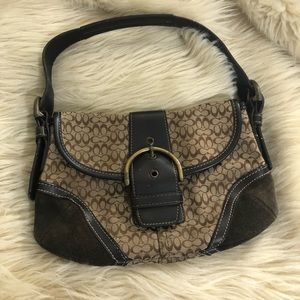 Coach leather mini logo small handbag
